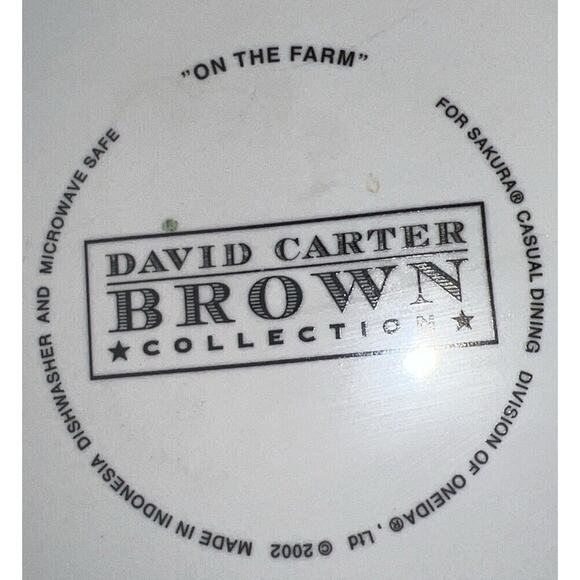 TWO 8” Rooster Plates - David Carter Brown Collection for Sakura "On the Farm" - Picture 4 of 4